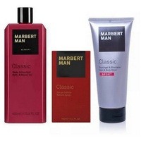 Marbert Duschgel Man Classic Duschgel 400ml + EDT 100ml + Sport Hair & Body Wash 200ml, 3-tlg.