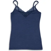 Engel Damen, Funktionsunterhose, Women's Top mit Spitze (L), blau