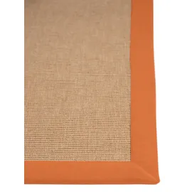 carpetfine Sisalteppich Läufer erhältlich", orange, | Rutschfester Flachgewebe Teppichläufer Uni aus Naturfasern für Wohnzimmer