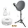 Premium X Camping Mobile Satelliten-Komplettanlage 45cm Satellitenschüssel SAT Single LNB Dreibein-Stativ 10m Kabel 2X F-Stecker