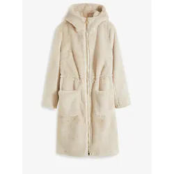 bonprix Teddyfell-Mantel, beige, 44