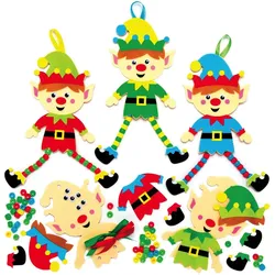Weihnachtselfen baumelnde Beine Deko-Bastelsets  (pro Set 5) Bastelaktivitäten zu Weihnachten