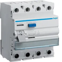 Hager CFA425D, Fehlerstromschutzschalter