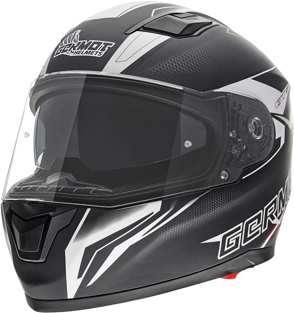 Germot GM 330 Decor Helm, zwart-wit, XS