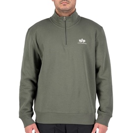 Alpha Industries Half Zip Sweater SL Sweatshirt für Herren Dark Olive