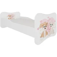 Feldmann-Wohnen Kinderbett Gonzalo 80 x 160 cm Holz weiß pink
