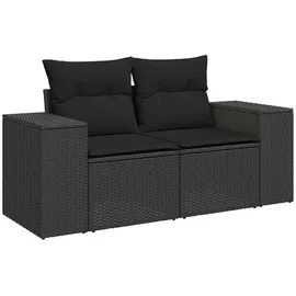 vidaXL Garten-Lounge-Set 8-tlg. schwarz