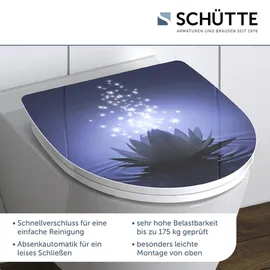 Schütte WC-Sitz Water Lily Duroplast mit Absenkautomatik Schnellverschluss