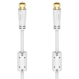 Hama Koaxialkabel für Kabelrouter F-Stecker 3 m Weiß