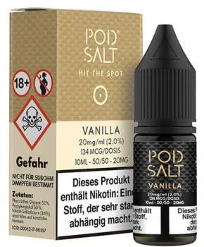 Vanilla 10ml NicSalt Liquid by Pod Salt 11mg