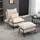 Homcom Relaxsessel Polyester/Cord 68 x 88 x 91,5 cm Beige mit Hocker