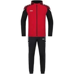 JAKO Performance Trainingsanzug Polyester mit Kapuze 101 - rot/schwarz M