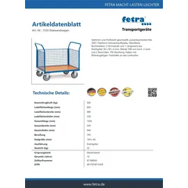 FETRA Dreiwandwagen 500 kg
