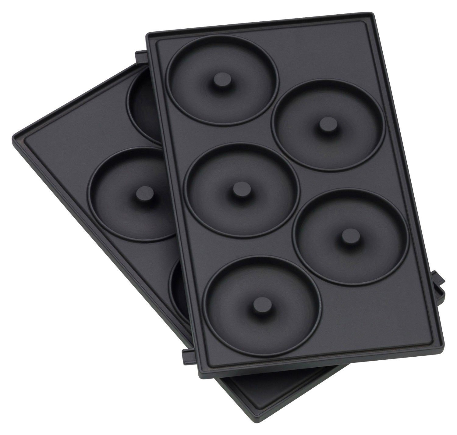 Preisvergleich Produktbild WMF Donutplatten 2er Set LONO, Schwarz - Aluminiumguss - für 5 Donuts