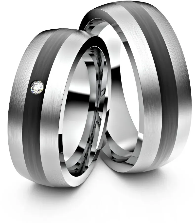 ASF Trauringe Partnerringe S005 Carbon - 1173