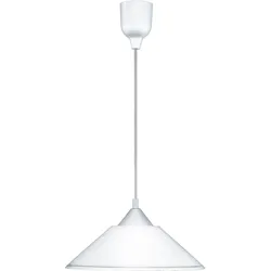 LED 7 Watt Hänge Leuchte Riefenglas weiß Beleuchtung Pendel Lampe Licht