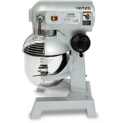 VERTES Teigknetmaschine mit Planetenrührwerk, 20L, Edelstahl-Schüssel, Rührblatt, Knethaken, 3 Stufen