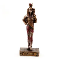 Vogler joh. vogler gmbh Ägyptische Göttin Hathor, Miniatur, bronzef./coloriert