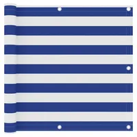 VidaXL Balkon-Sichtschutz Weiß und Blau 90x300 cm Oxford-Gewebe