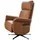 KAWOLA Relaxsessel NAMA Leder 78 x 111 x 86 cm Braun drehbar mit Kopfteil