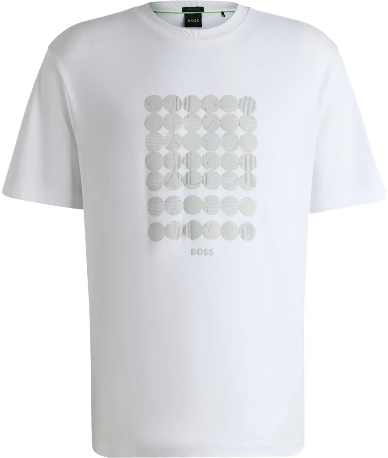 HUGO BOSS T-Shirt Print Striped C, weiß