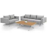 Juskys Premium Gartenlounge Set Alexandria 10-tlg. Grau