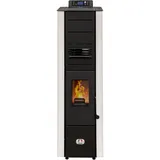 STUFE A PELLET ITALIA Colonna 10 KW | Pelletöfen Effizienz 85% Heizt 80m2 Superkompaktes Design Programmierbar 5 Geschwindigkeiten und Leistungsstufen 24 Monate Garantie Weiß