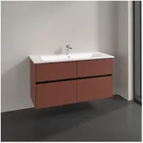 Villeroy & Boch Villeroy und Boch Collaro Waschtischunterschrank C14600AH 116,1x61x48cm, Waschbecken mittig, wine red