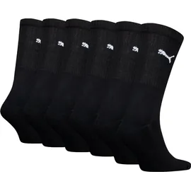 Puma UNISEX CREW SOCK 6P ECOM 6er Pack Schwarz 47-49