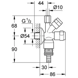 Grohe WAS Kombi-Eckventil 41082000