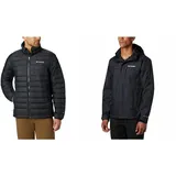 Columbia Herren Steppjacke, Schwarz, S & Pouring Adventure II Jacket Wasserdicht Regenjacke für Herren, Schwarz, S