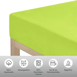 OTTO home Spannbettlaken Jersey 120 x 200 cm grün