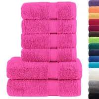 VidaXL 6-tlg. Premium-Handtuch-Set SOLUND Rosa 600 g/m2, OEKO-TEX zertifiziert