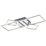 just light. gmbh JUST LIGHT. LED Deckenlampe Iven, alu / grau / zink, für Schlafzimmer, Metall, LED Deckenleuchte - 32.4 cm - 30 cm - 7 cm