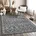 Boho 8200 dunkelgrau B 80cm H 10mm L 150cm Kunstfaser Teppiche Teppich Kurzflor robust Boho Scandic Fussbodenheizung geeignet