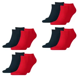 Tommy Hilfiger Herren Sneaker Socken FLAG Sport Baumwolle - 4er 6er 8er Multipack in 39-42 8 Paar Tommy Blau 8er Pack