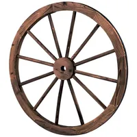 Goplus 2 x Wagenrad aus Tannenholz, Holzrad Set, Dekorad