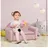 Homcom Kindersofa mit Stauraum 84 x 41,5 x 48,5 cm Kunststoff rosa