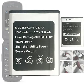 Aousavo 514047AR ersatz akku 514047AR Kompatibel mit Panasonic KX-TU446, KX-TU446/4, KX-TU456, KX-TU456EXCE, KX-TU466EXBE, KX-TU466EXWE Senioren Telefon Battery 514047AR