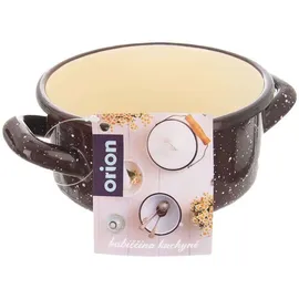 Orion Topf Kochtopf Töpfchen emailliert 0,6L BRAUN