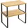Songmics Gewürzregal, 2er Set Küchen-Organizer, Küchenregal, Schrank-Organizer Erweiterbarer Gewürzhalter, Metall und Bambus, Schwarz Und Natur KCS02NB