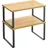 Songmics Gewürzregal, 2er Set Küchen-Organizer, Küchenregal, Schrank-Organizer Erweiterbarer Gewürzhalter, Metall und Bambus, Schwarz Und Natur KCS02NB