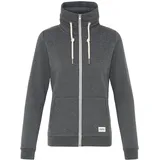 Oxmo Sweatjacke OXBitta", Damen, Gr. S, grau (dunkelgrau melange), Obermaterial: 50% Baumwolle CO. 50% Polyester PES., Sweatjacken Sweatjacke