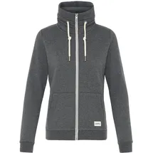 Oxmo Sweatjacke OXBitta", Damen, Gr. S, grau (dunkelgrau melange), Obermaterial: 50% Baumwolle CO. 50% Polyester PES., Sweatjacken Sweatjacke