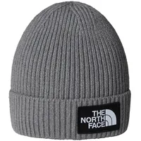 The North Face Kids TNF Logo Box Cuffed Beanie Grau