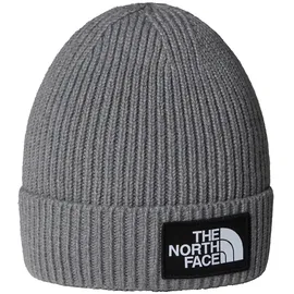The North Face Kids TNF Logo Box Cuffed Beanie Grau