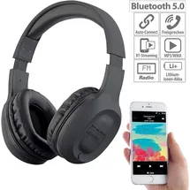 Auviso Over-Ear-Headset mit Bluetooth 5, MP3, FM, Akku, Auto Connect, 22 Std.