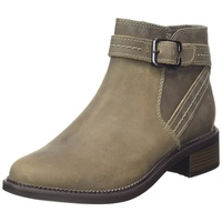 Clarks Damen Maye Strap Chelsea Boot, Dark Taupe Lea, 35.5 EU