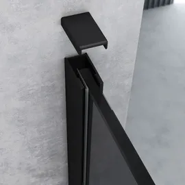 mai & mai Walk-In-Dusche 140 x 200 cm BRAM1 Bremen1K Schwarz ESG-Sicherheitsglas 8mm