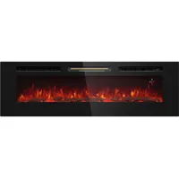 Galeras 152 Elektrischer Wandkamin 1800W LED Schwarz 152.5 x 47 x 13 cm